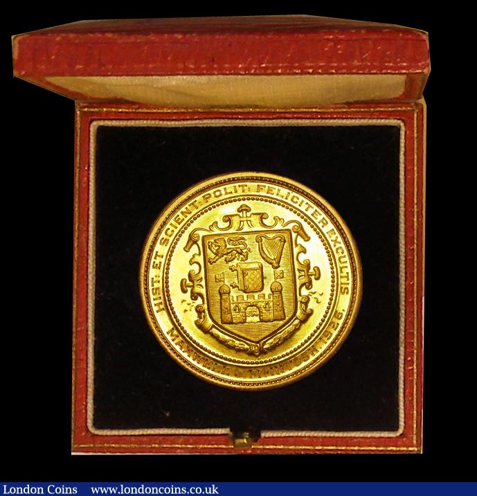 London Coins : A192 : Lot 446 : Trinity College Dublin Gold Prize Medal to Maxwel S McIntosh 1926 for History and Science Elizabeth ...