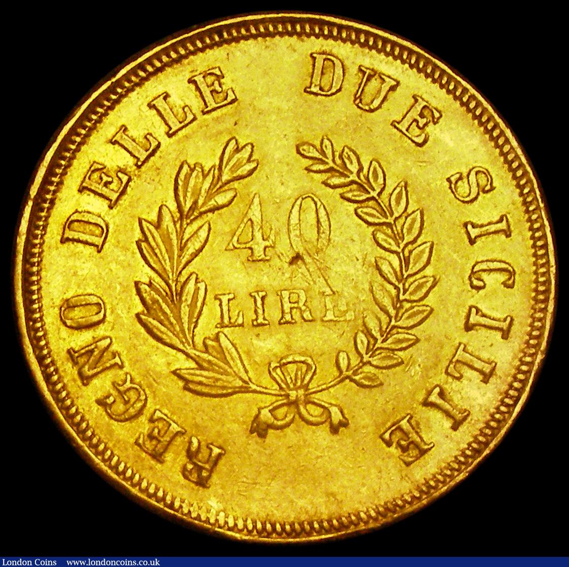 London Coins : A192 : Lot 664 : Italy - Naples and Sicily French Occupation 40 Lire 1813 KM266 VF with the odd minor rim nick