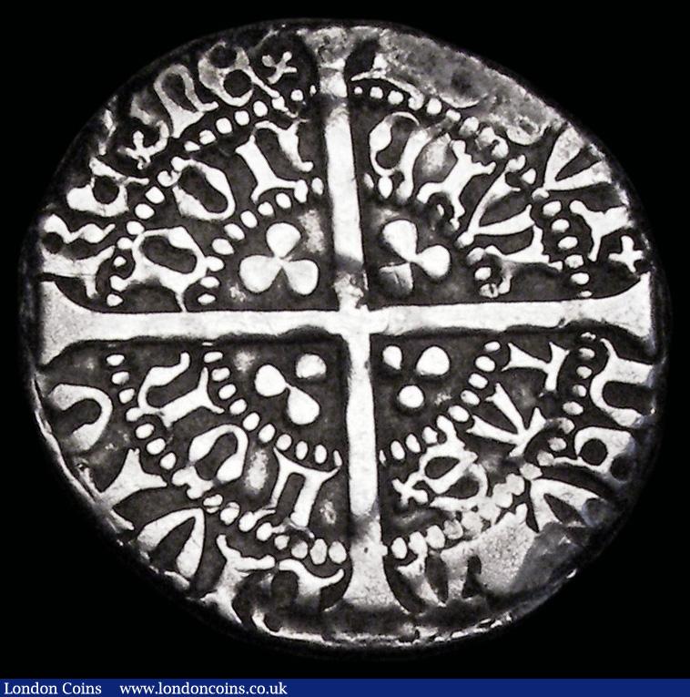 London Coins : A192 : Lot 841 : Halfgroat Henry V Type C, Broken Annulet to left of crown S.1771, 1.86 grammes,  bright Fine/NVF wit...