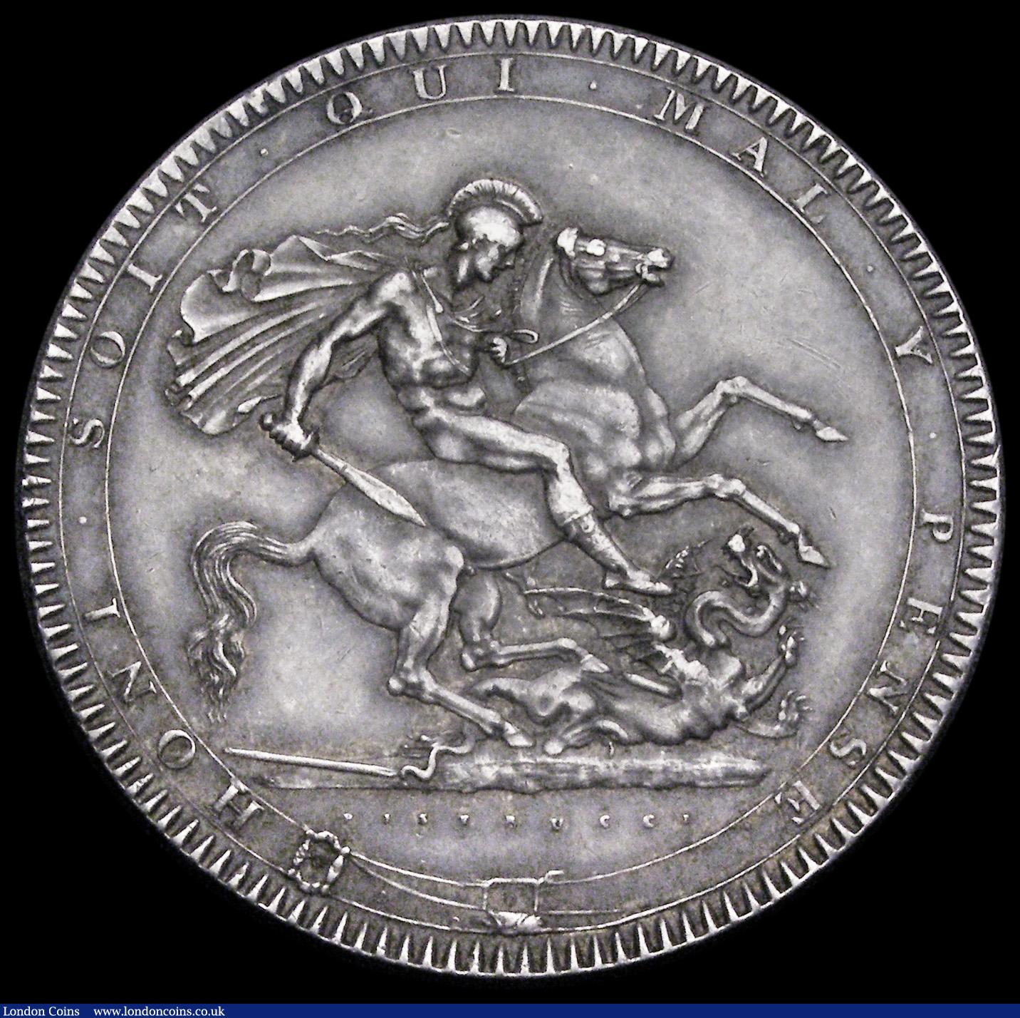 London Coins : A192 : Lot 926 : Crown 1819 LIX with the 9 of the date higher than usual GEF with an even tone, unusual and currently...