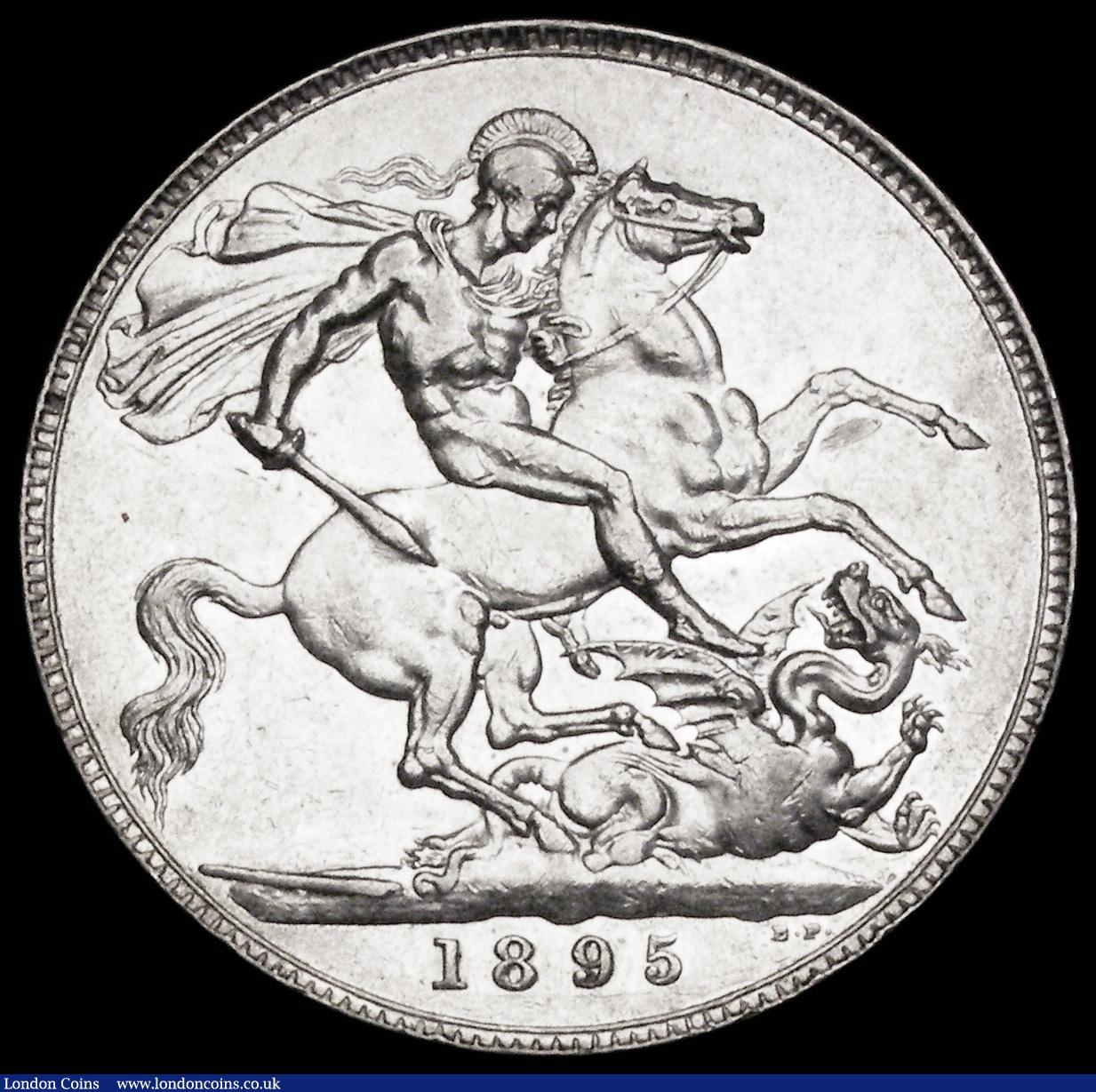 London Coins : A192 : Lot 950 : Crown 1895 LIX ESC 309, Bull 2599 EF