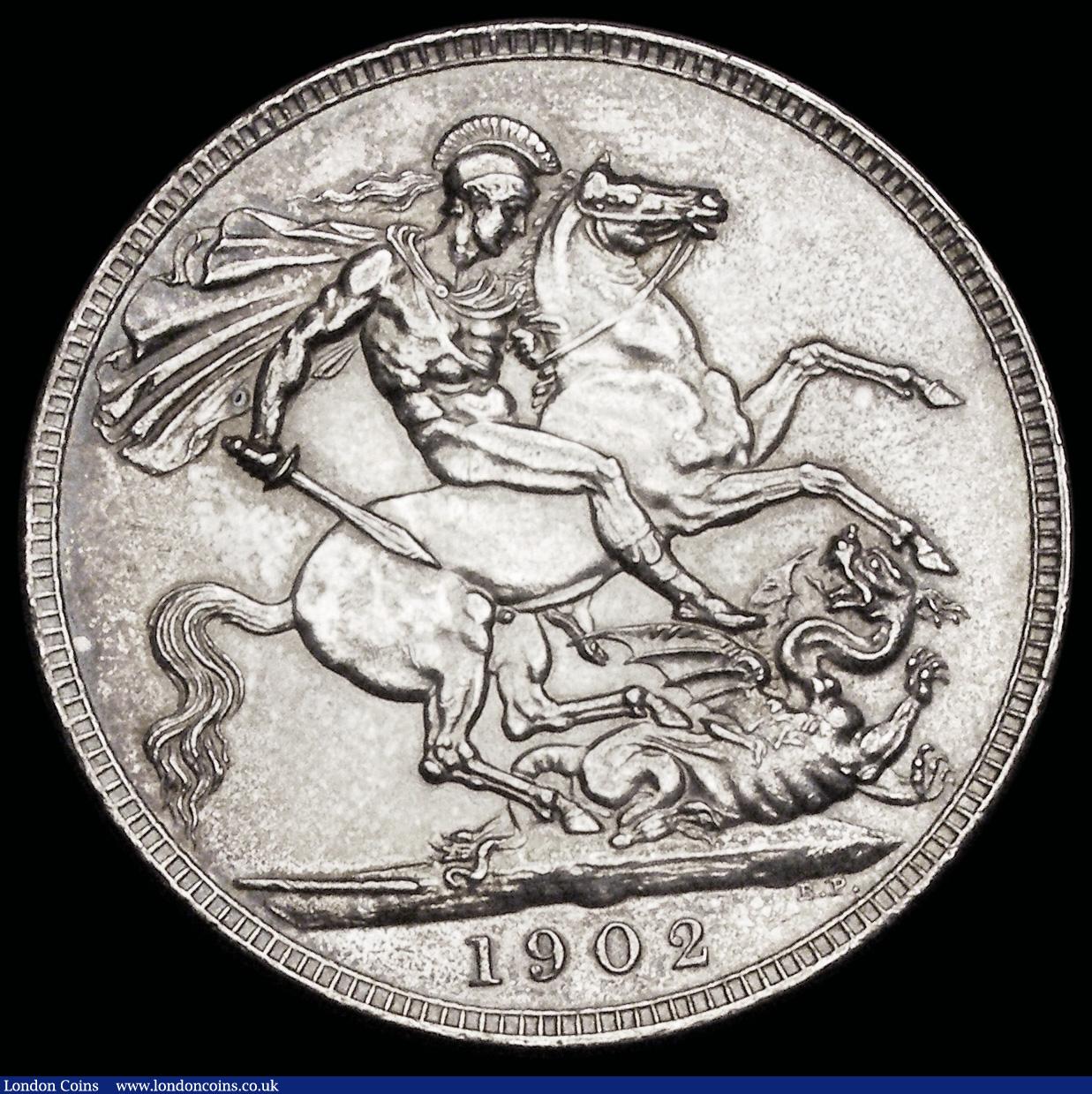 London Coins : A192 : Lot 952 : Crown 1902 Currency Issue ESC 361, Bull 3560 EF/GEF