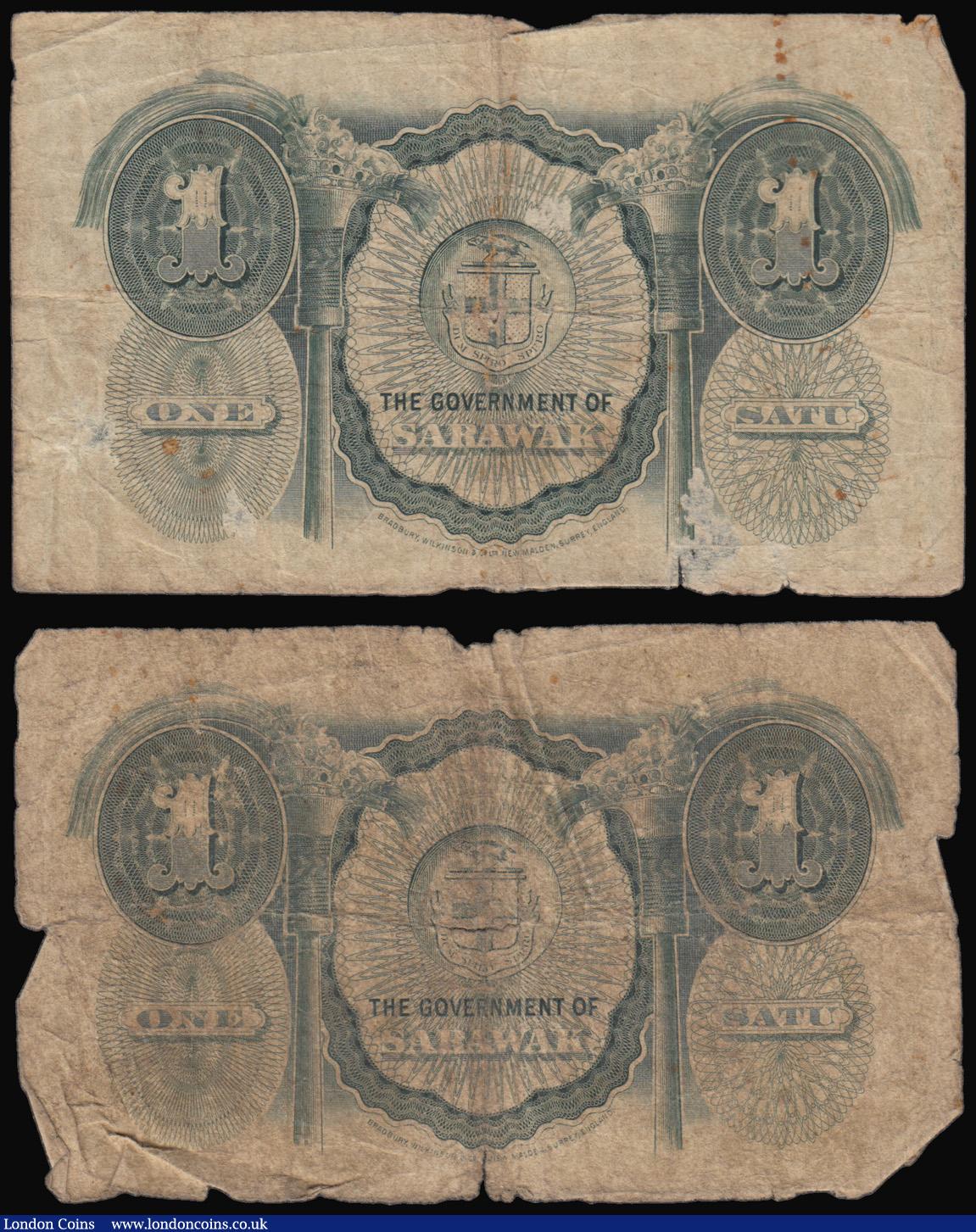 London Coins : A193 : Lot 145 : Sarawak 1 Dollar dated 1st January 1935 (2) prefixes A/3 and A/4 portrait C. Vyner Brooke at right, ...