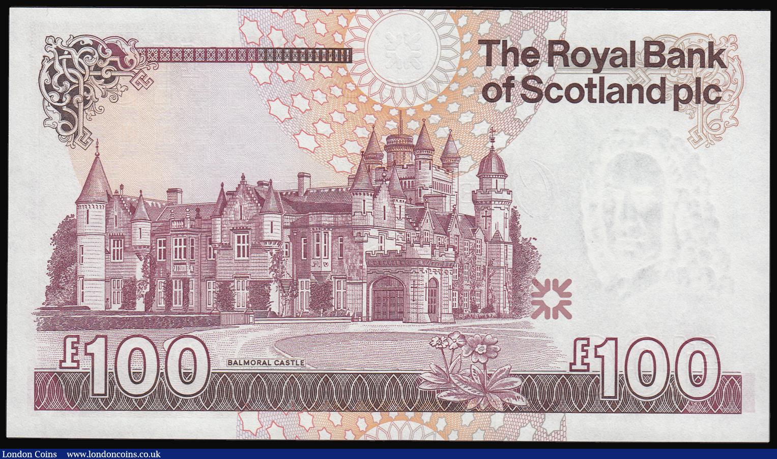 London Coins : A193 : Lot 153 : Scotland Royal Bank of Scotland 100 Pounds 20 December 2007 S/N A/3 083053 Unc Pick 350d