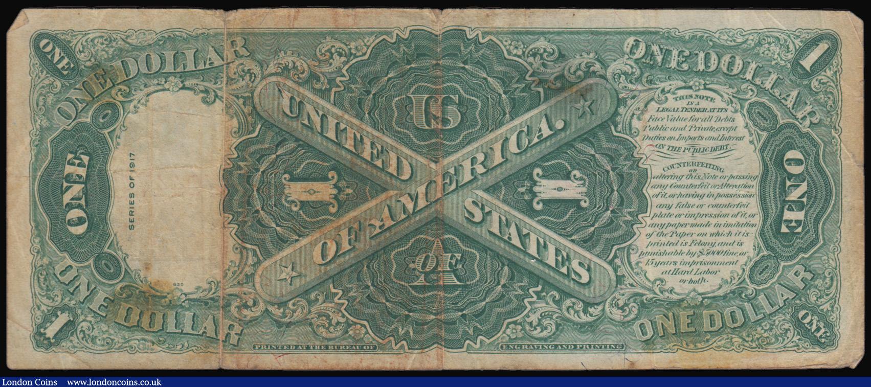 London Coins : A193 : Lot 158 : USA Dollar 1917 Christopher Columbas sighting land at upper left, George Washington left facing port...
