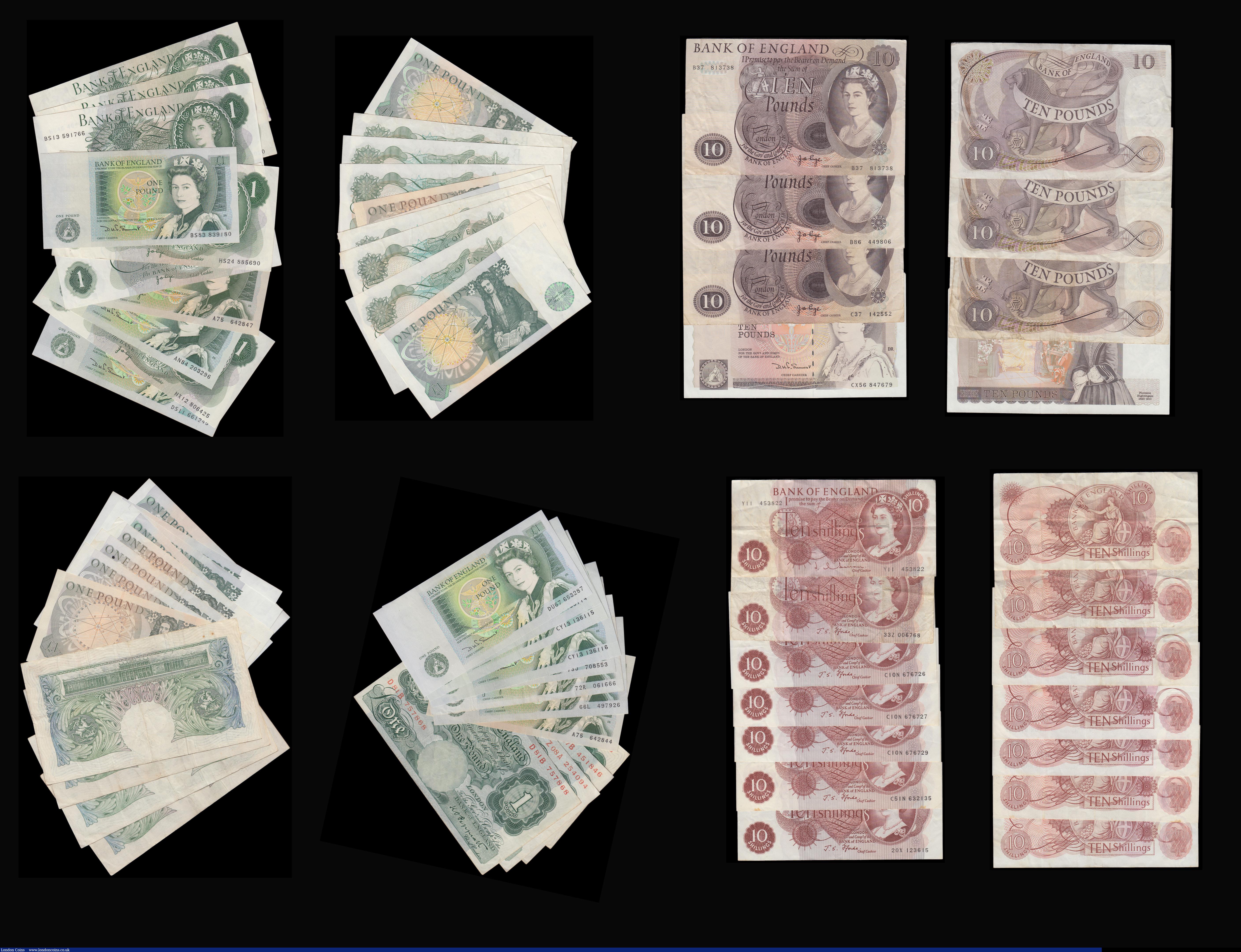London Coins : A193 : Lot 29 : Bank of England (60 notes, being &pound;110 face) ranging from Peppiatt Mauve to Somerset includes B...