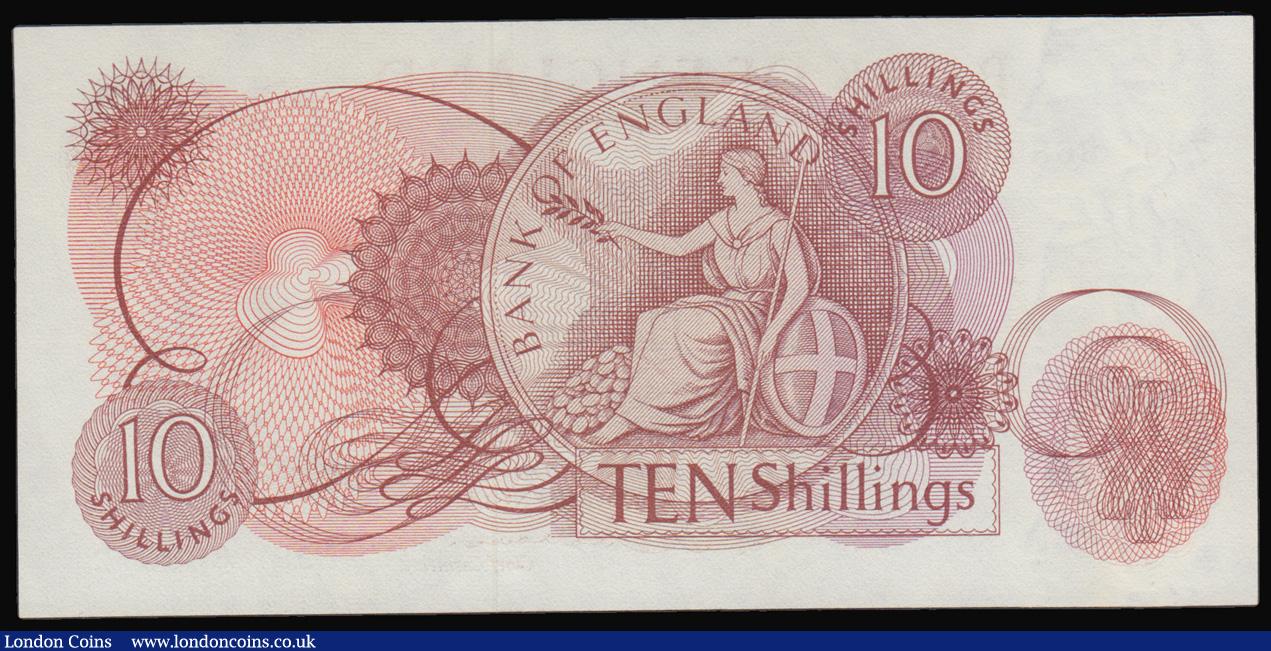 London Coins : A193 : Lot 52 : Ten Shillings Last Run Hollom B294 issued 1963 Z99 868572 a seldom offered prefix