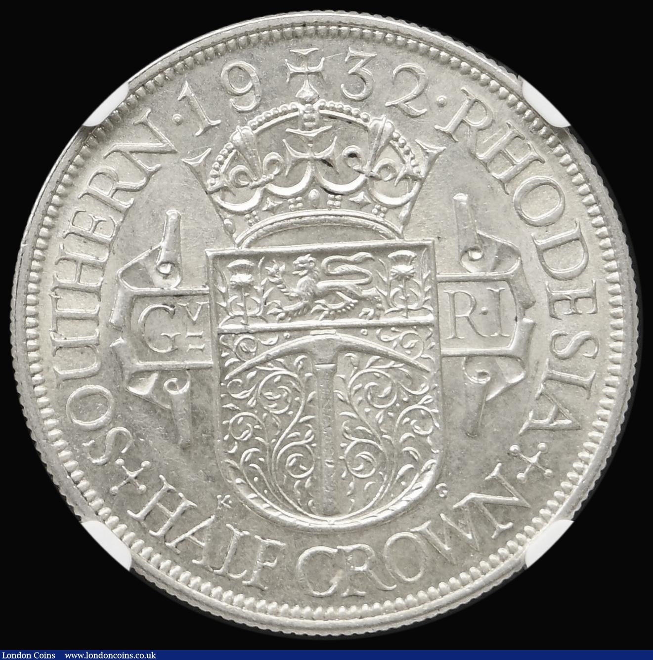 London Coins : A193 : Lot 913 : Southern Rhodesia Halfcrown 1932 KM#5 NGC MS62