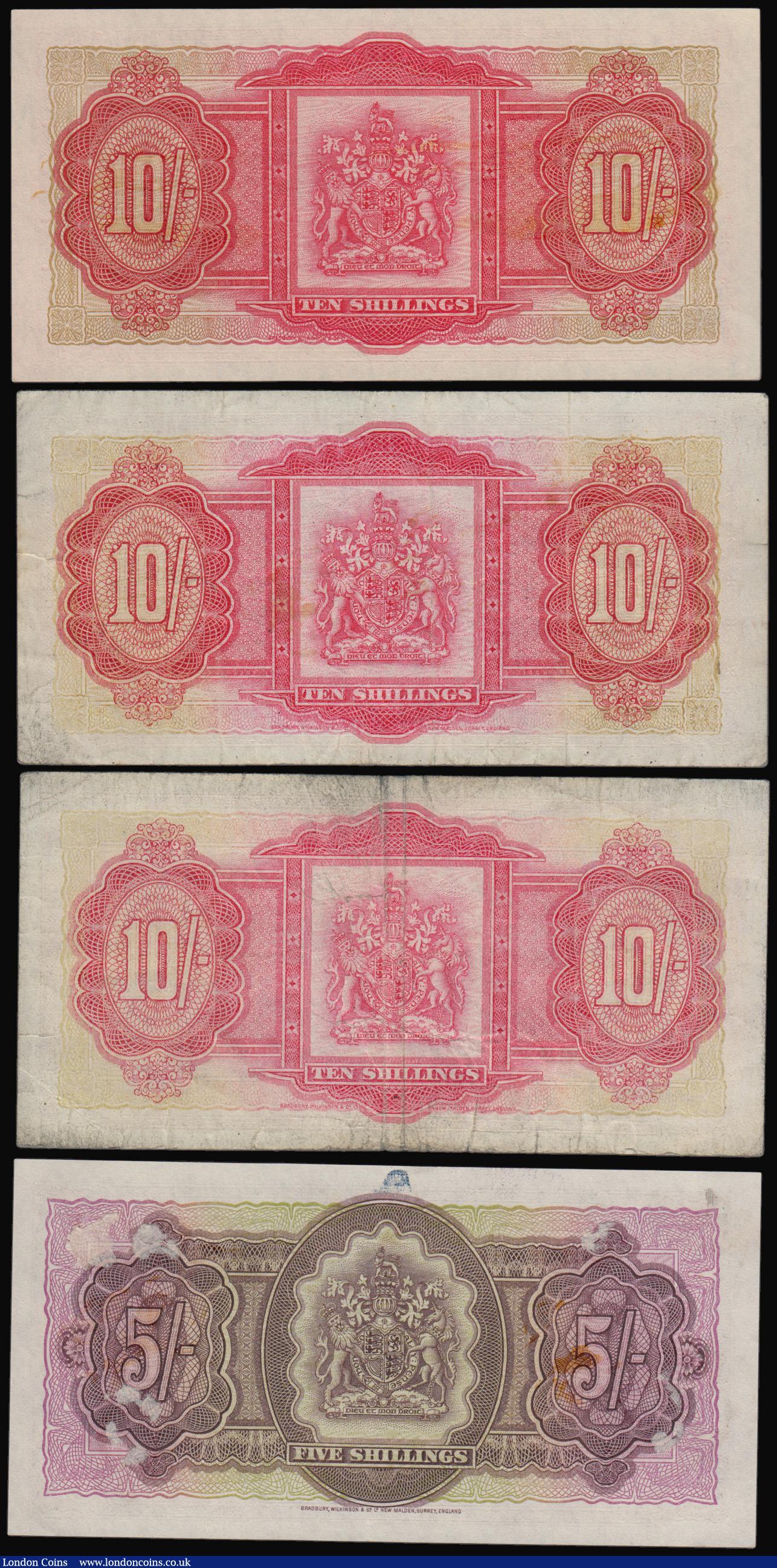 London Coins : A193 : Lot 97 : Bermuda QE II Young Portrait (4) 10 Shillings and 5 Shillings both 1.5.1957 both Unc but both with e...