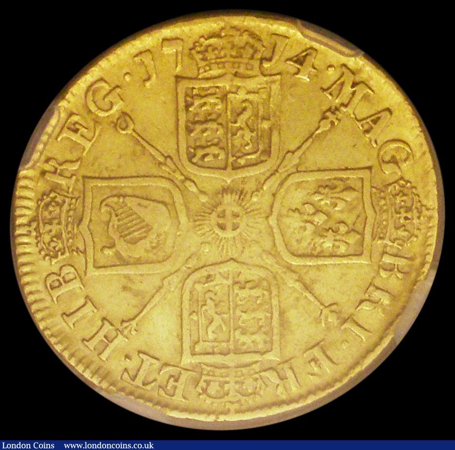 London Coins : A194 : Lot 1245 : Guinea 1714 Queen Anne S.3574 in a MGC Holder graded AU-50