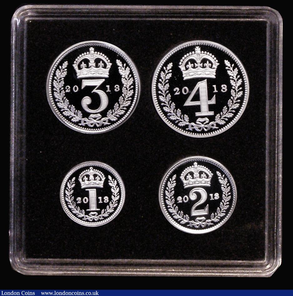 London Coins : A194 : Lot 1419 : Maundy Set 2013 comprising Fourpence, Threepence, Twopence and Penny, all with the Mary Gillick port...