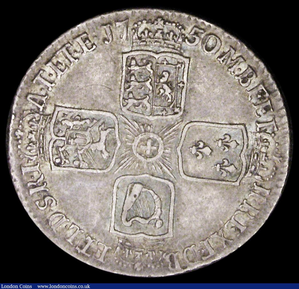 London Coins : A194 : Lot 1596 : Sixpence 1750 ESC 1620, Bull 1760 VF with an even tone