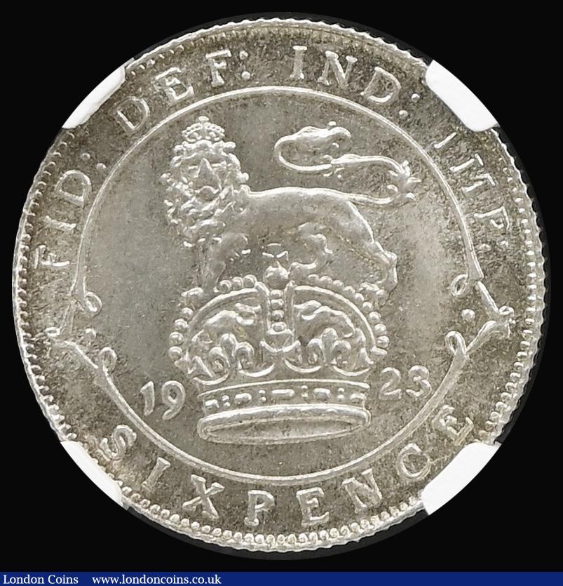 London Coins : A194 : Lot 1630 : Sixpence 1923 ESC 1809 NGC MS65