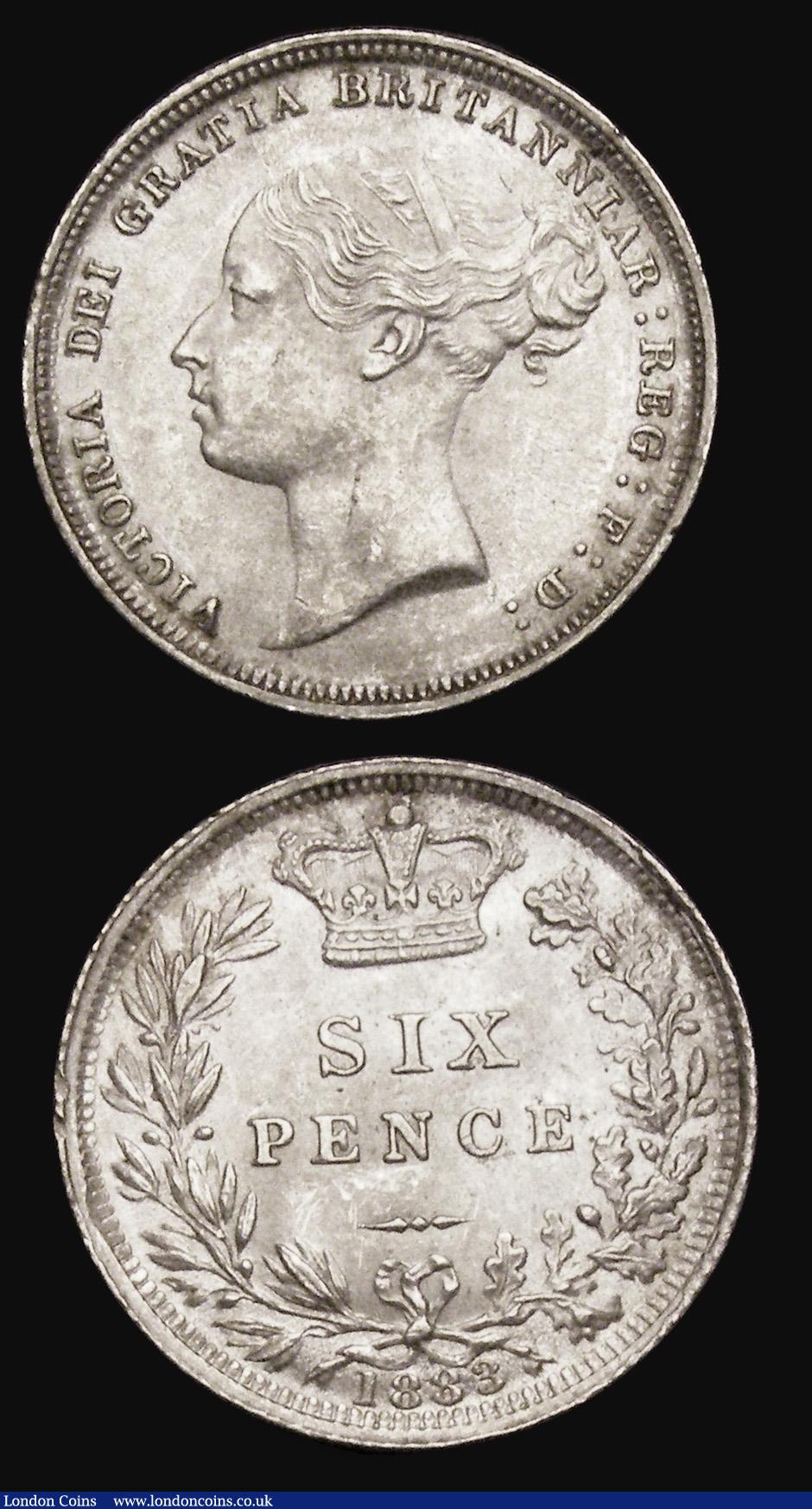 London Coins : A194 : Lot 1638 : Sixpences (2) 1879 and 1883 EF-UNC