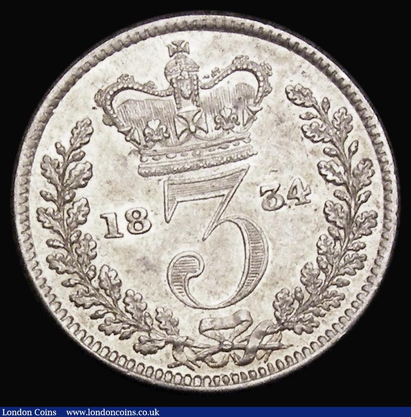 London Coins : A194 : Lot 1733 : Threepence 1834 ESC 2044 EF