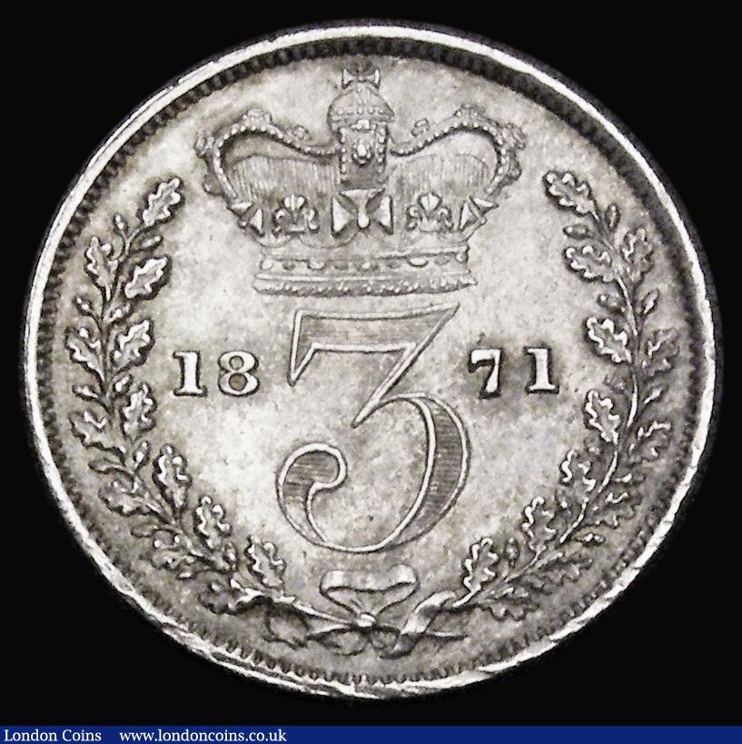 London Coins : A194 : Lot 1741 : Threepence 1871 ESC 2077 UNC