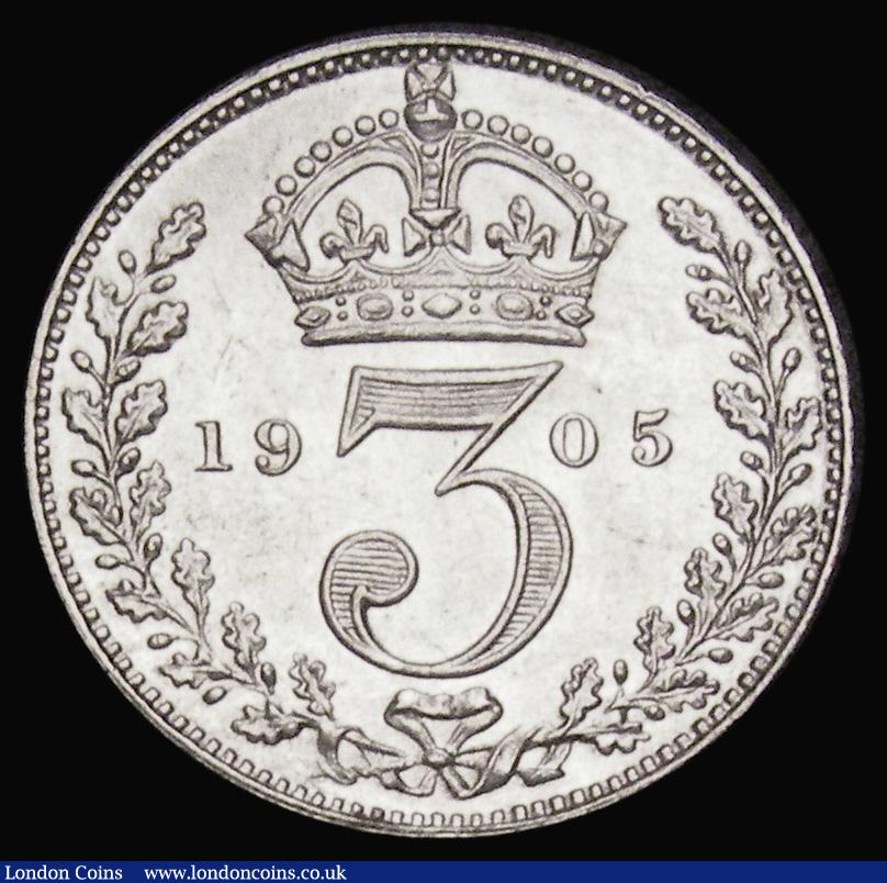 London Coins : A194 : Lot 1756 : Threepence 1905 ESC 2118 GEF