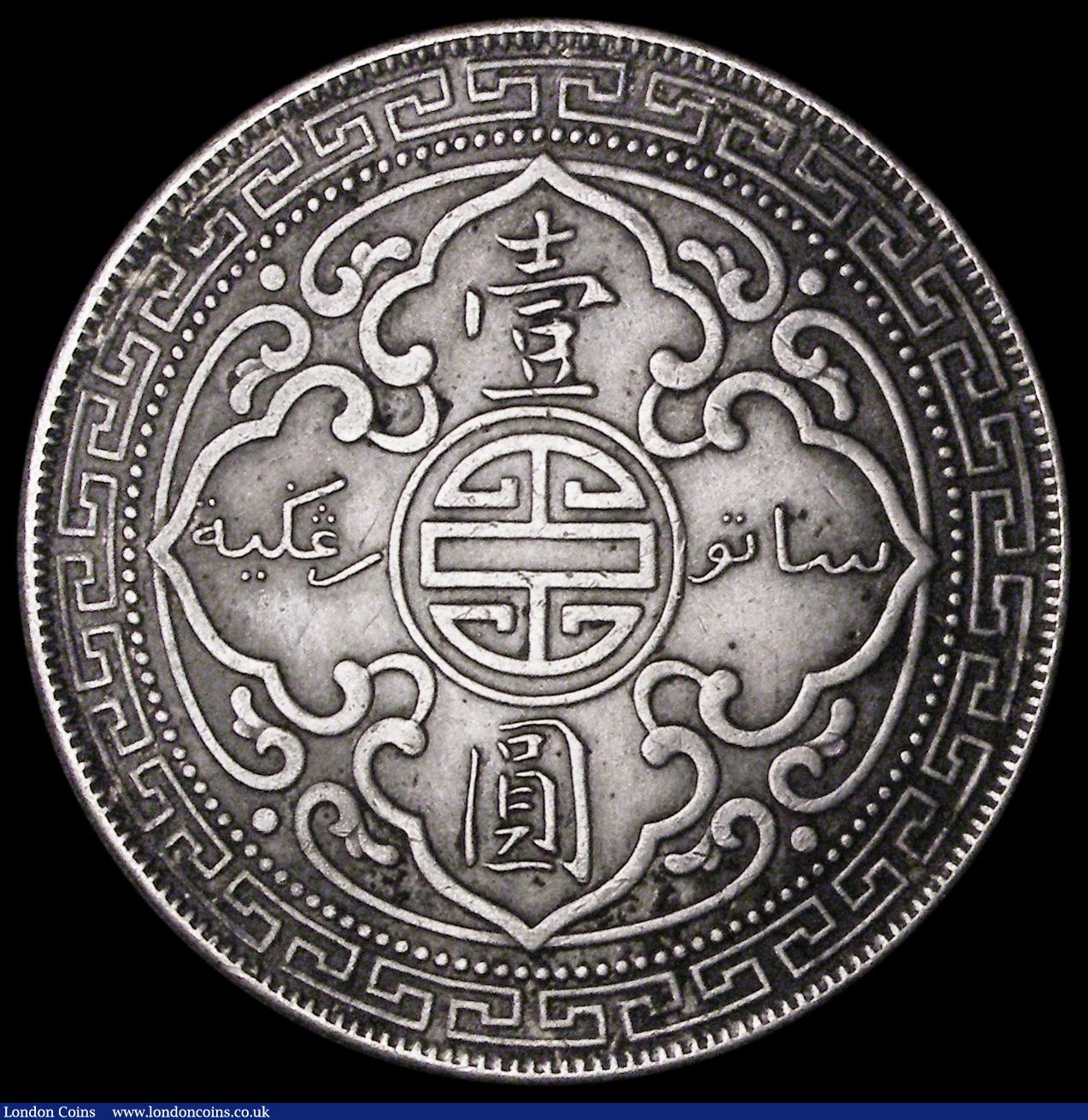 London Coins : A194 : Lot 1762 : Trade Dollar 1907B KM#T5 EF with an uneven tone and verdigris in the milling on the edge