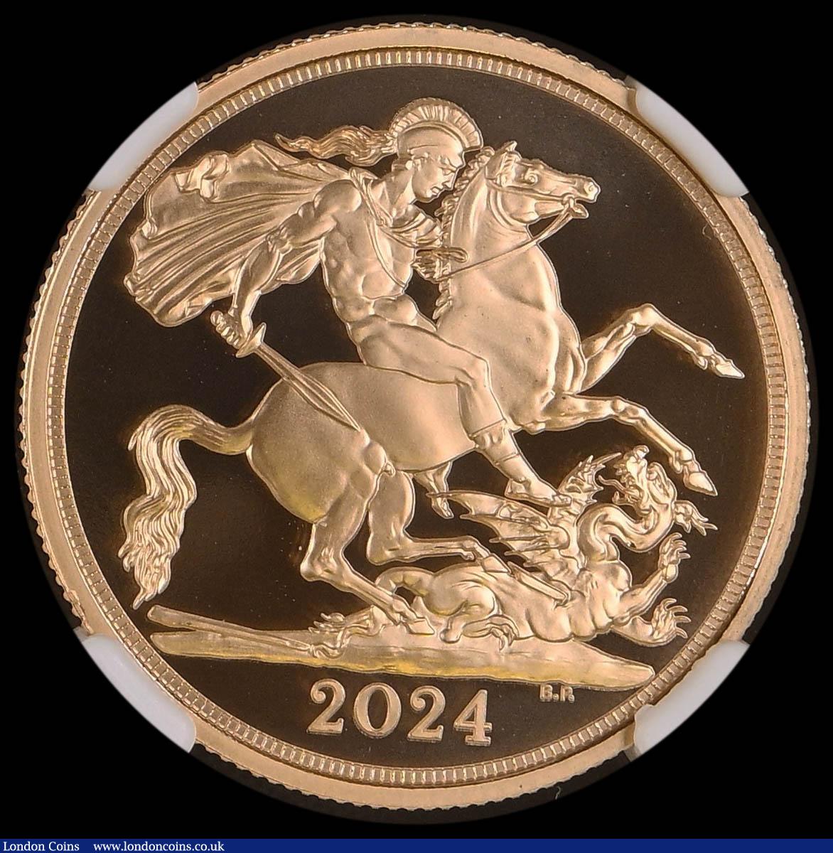 London Coins : A194 : Lot 1768 : Two Pounds 2024 Gold Proof in an NGC holder and graded PF70 Ultra Cameo