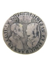London Coins : A124 : Lot 1923 : Shilling Philip and Mary 1554 S.2501 English titles only, with mark of value, NF/VG