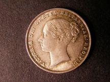 London Coins : A124 : Lot 2236 : Shilling 1856 ESC 1304 UNC nicely toned with the slightest cabinet friction