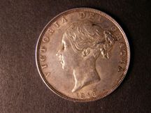 London Coins : A124 : Lot 437 : Halfcrown 1848 ESC 681A 8 over 6 EF nicely toned, Rare in this high grade, Ex-Andrew Wayne c...