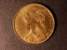 London Coins : A124 : Lot 716 : Penny 1871 Freeman 61 dies 6+G UNC with around 75% lustre and very rare thus (Spink lists UNC &p...