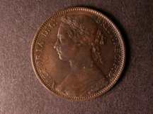 London Coins : A124 : Lot 737 : Penny 1875H Freeman 85 dies 8+J NEF darkly toned