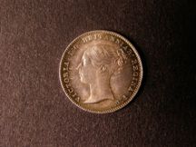 London Coins : A124 : Lot 987 : Threepence 1846 ESC 2056 UNC lightly toned with only minor cabinet friction, Extremely Rare,...