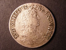 London Coins : A126 : Lot 477 : France Ecu 1664 Paris Mint KM#211.1 Fine