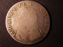 London Coins : A126 : Lot 481 : France Ecu 1728 K Bordeaux Mint KM#486.11 VG worn in centre