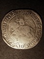 London Coins : A130 : Lot 979 : Halfcrown Charles I contemporary forgery weighing 9.6 grammes mintmarks Triangle false dies similar ...