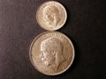 London Coins : A131 : Lot 1265 : Florin 1911 ESC 929 EF/GEF with some rim nicks, Sixpence 1911 ESC 1795 UNC/AU with uneven tone