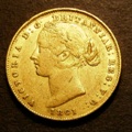London Coins : A132 : Lot 656 : Australia Sovereign 1861 Sydney Branch Mint Marsh 366 Fine/Good Fine