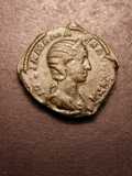 London Coins : A133 : Lot 103 : Sestertius Julia Mamaea Obverse draped bust right Reverse Felicitas leaning on a column holding cadu...