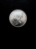 London Coins : A133 : Lot 1050 : Threepence 1861 type A2 ESC 2068A EF/GEF