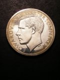 London Coins : A133 : Lot 308 : Crown 1937 Edward VIII Pattern in .925 silver. Obverse: Large experimental head by D R Golder. R...