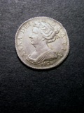 London Coins : A133 : Lot 821 : Sixpence 1703 VIGO ESC 1582 GVF/VF