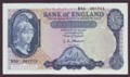 London Coins : A134 : Lot 333 : Five pounds O'Brien B277 Helmeted Britannia issued 1957 series B50 001715 about UNC