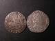 London Coins : A136 : Lot 1029 : Poland 6 Groscher 1596 Marienburg mint VF with a flan flaw behind the bust, France Half Franc 15...