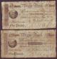 London Coins : A141 : Lot 227 : Derby Bank £1 (2) dated 1812 No.X1993 with a tear & 1814 No.E276a, for Bellairs, S...