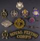 London Coins : A142 : Lot 1256 : Military & other Badges (11) titles include R.F.C brass badge and cloth shoulder title, Inns...