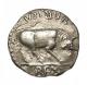 London Coins : A142 : Lot 1786 : Unit Ar. Atrebates. Verica. C,20-25 AD. Obv; Bull right. VERICA above, REX in ex. Rev...