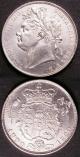 London Coins : A142 : Lot 2474 : Halfcrowns (2) 1820 George IV ESC 628 GVF, 1826 ESC 646 GVF/NEF