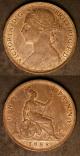 London Coins : A142 : Lot 2585 : Pennies (2) 1888 Freeman 126 dies 12+N , 1889 15 Leaves Freeman 127 dies 12+N both UNC or near s...