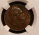 London Coins : A142 : Lot 576 : Farthing 1835 Raised Line on saltire Peck 1473 NGC MS63 BN