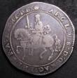 London Coins : A144 : Lot 1094 : Crown Charles I Exeter Mint, Sash in large bow, undated S.3055 Mintmark Rose About Fine/Fine, the ob...