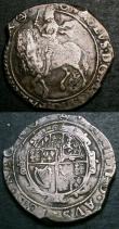 London Coins : A144 : Lot 1151 : Halfcrowns (2) Charles I Group IV Fourth Horseman, foreshortened horse, type 3a2 mintmark Triangle i...