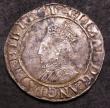 London Coins : A144 : Lot 1252 : Shilling Elizabeth I Sixth Issue S.2577 mintmark Hand VF on a full round flan, stated by the ticket ...