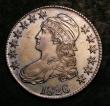London Coins : A144 : Lot 735 : USA Half Dollar 1826 Fancy 2, close date Breen 4668 UNC and attractively toned with minor cabinet fr...